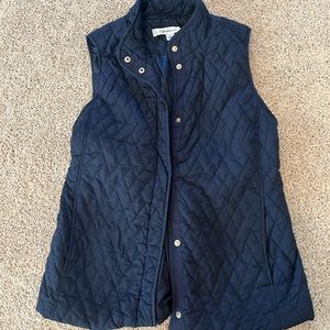 Navy blue Croft and borrow size small button down vest like new